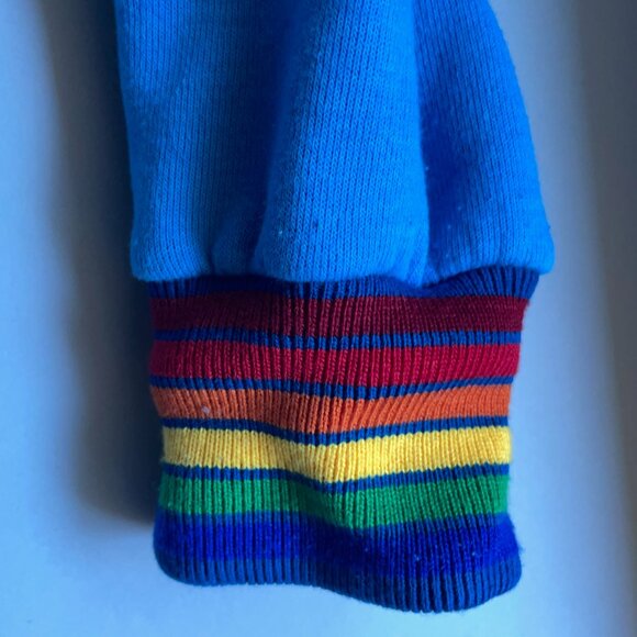 Aviator Nation Rainbow Rib Crew Sweatshirt - Ocean - Size XL - Picture 4 of 6